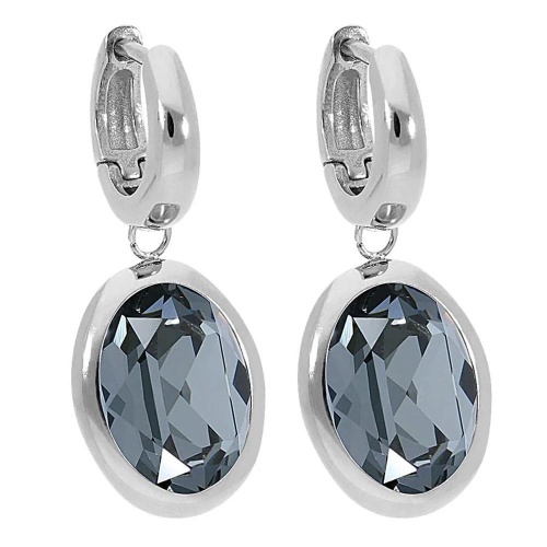 Серьги Qudo Creole TIVOLA small S silver night, 310626 BW/S фото 3